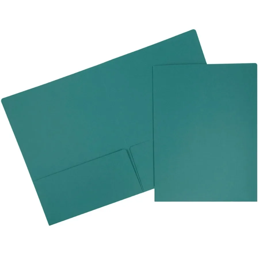 

2 Pocket Matte Cardstock Paper Folder Teal Blue 1 Pack
