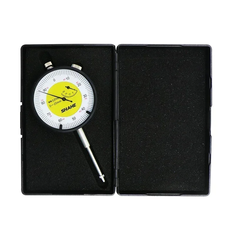 SHAHE High Accuracy Metric Dial Indicators 0.01mm Stand Dial Indicator Dial Gauge 0-20mm