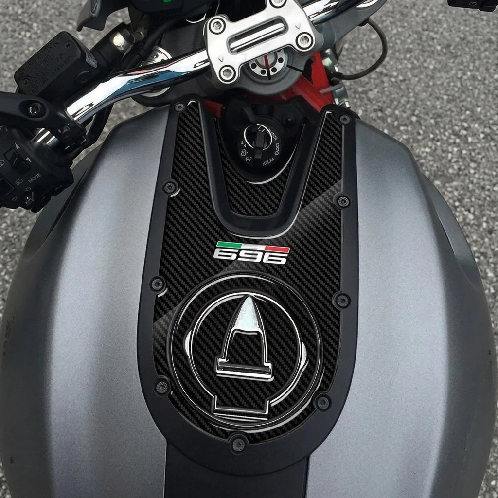

Защитная накладка на крышку топливного бака мотоцикла для Ducati Monster 696 2008-2014, 3D-эффект карбона
