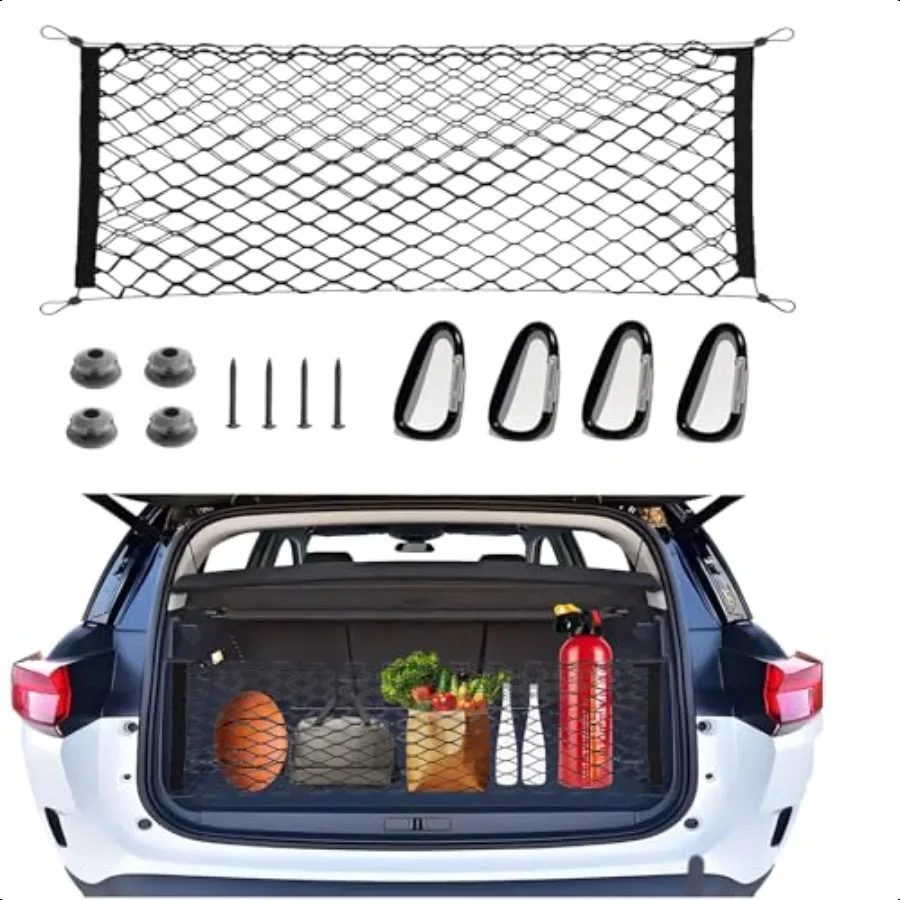 

Cargo Net StretchableCar Exterior Accories for SUV Trucks DoubleLayered Network Car Exterior Accories for Secure Storage 35.4x