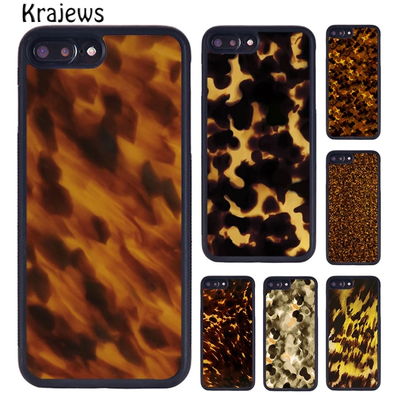 Krajews Tortoise Shell Pattern Marble Phone Case Cover For iPhone 16 14 plus X XR XS 11 12 13 pro max