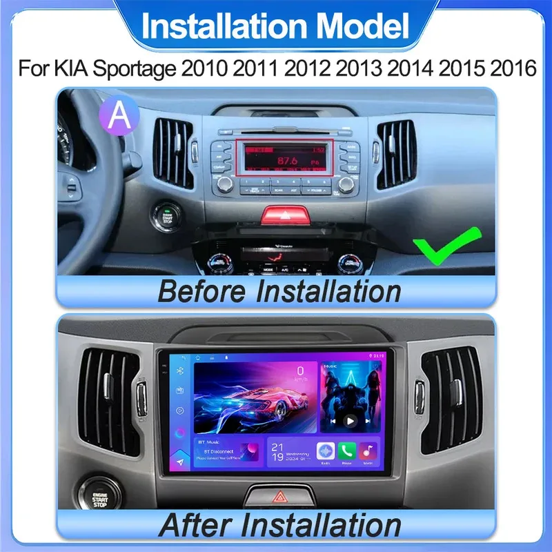 Android 15 Car Radio For KIA Sportage 2010 2011 2012 2013 2014 2015 2016 Multimedia Video Player Navigation GPS Touch Screen DVD
