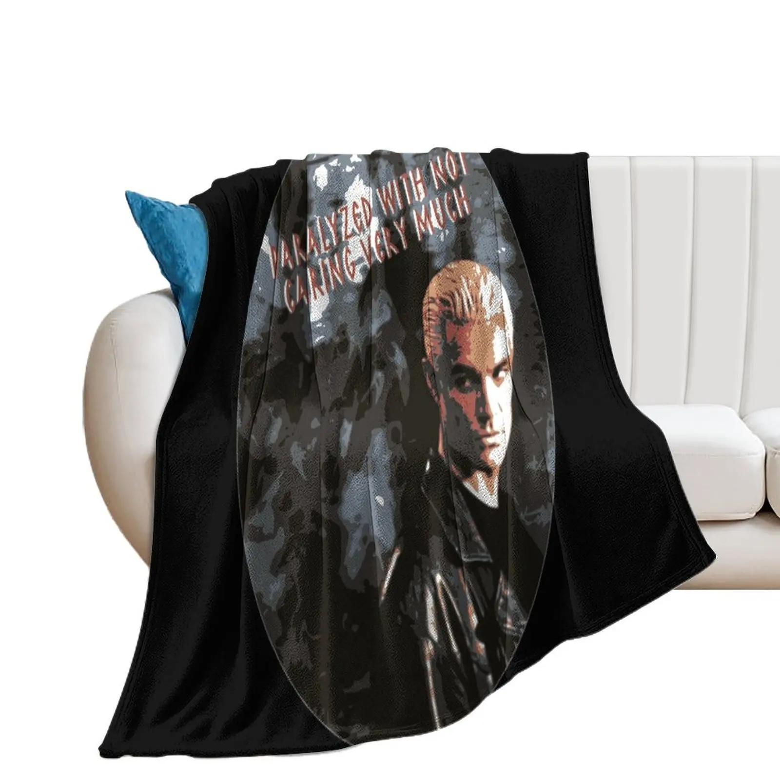 Paralyzed with not caring very much Throw Blanket Kid'S Polar decorative Blankets