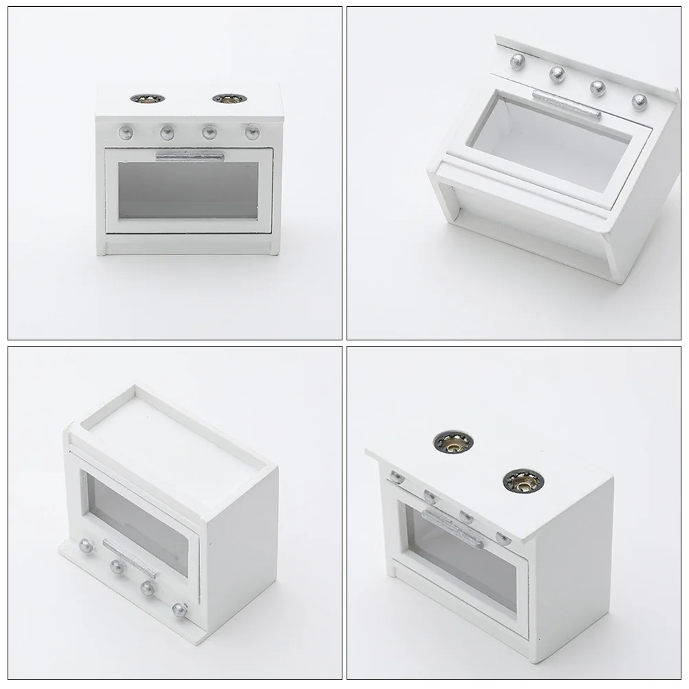 인형의 집 가스 쿡탑 요리 미니 가구 차세대 주방 소형 스토브 오븐 좋은 나무