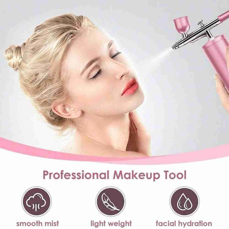 ABJI-البخاخة للأظافر مجموعة البخاخة اللاسلكية ضاغط 2 مستويات 36 رطل لكل بوصة مربعة آلة فرشاة الهواء القابلة لإعادة الشحن لفن الأظافر