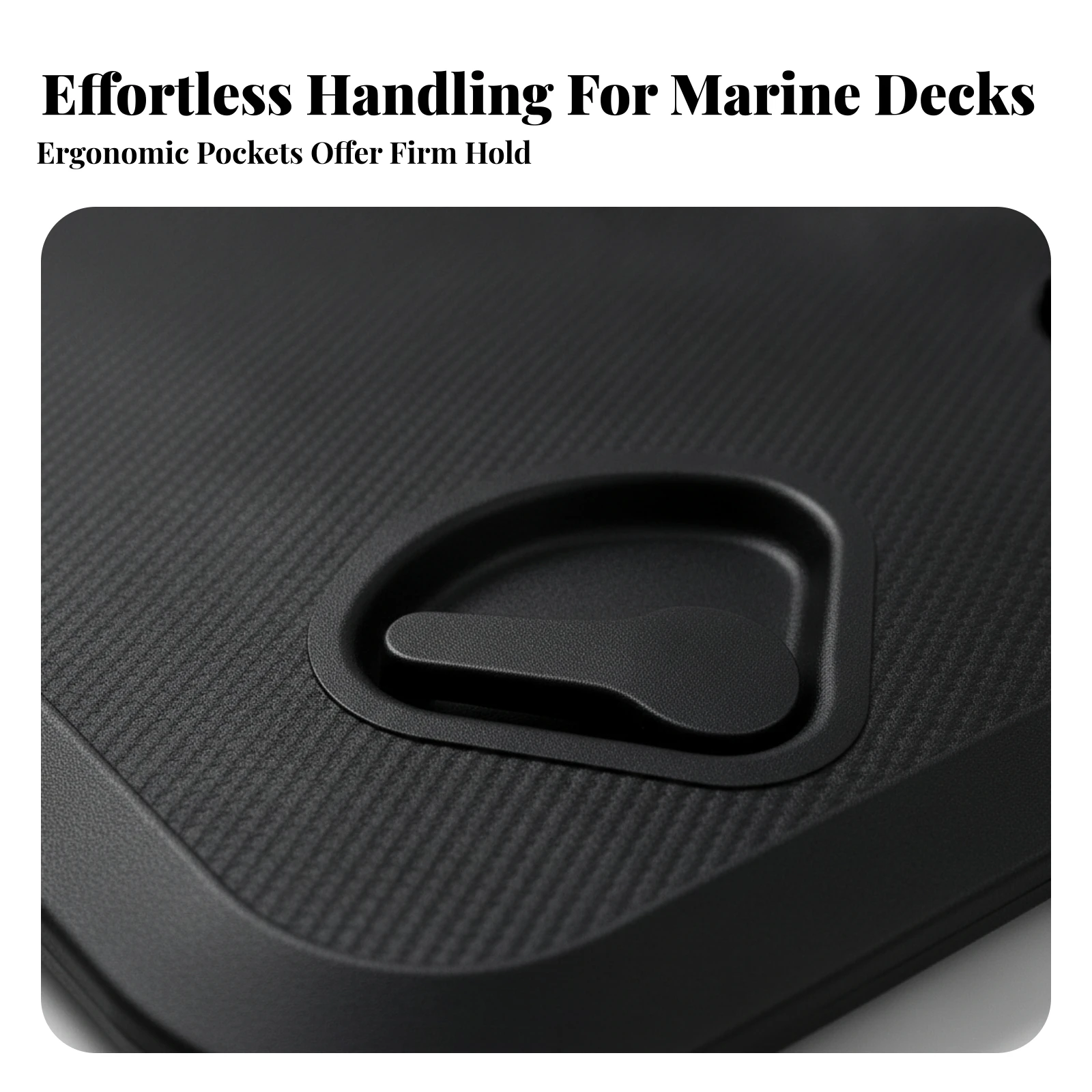 Marine Deck Hatch Cover Textured Hatch Cover with Pull Handles Recessed Handle Long-Lasting Boat Easy to Install for Mariners