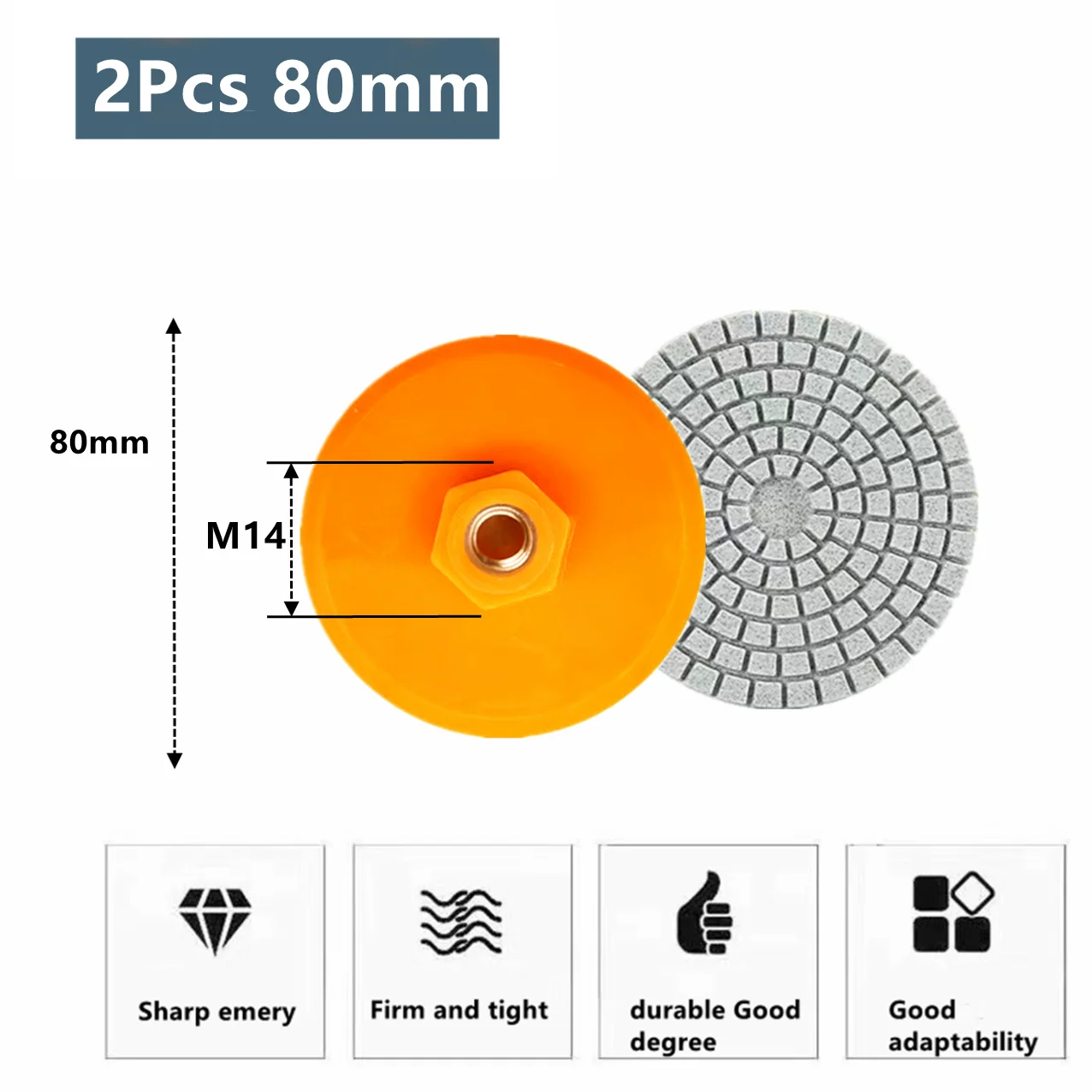 M14 80mm100mm الرملي القرص بلاط التشذيب زاوية طاحونة الجافة تلميع Dics لوحة الصخور حجر الرخام طحن الشطب جلخ أداة
