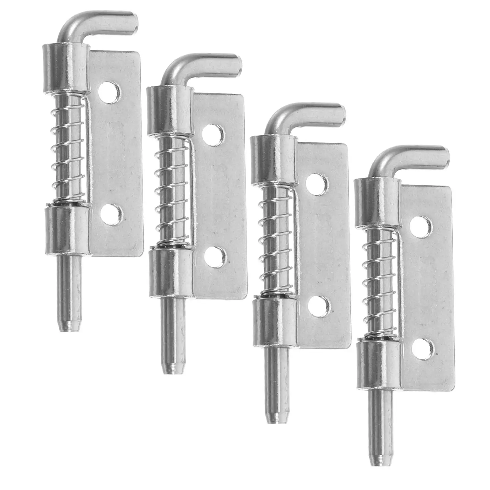 

4 Pcs Spring Latch Loaded Door Bolt Lock Latches Hardware Pin Slide Silver Cabinet