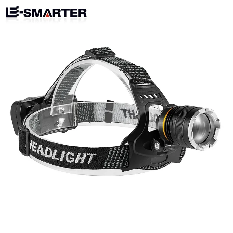 Rechargeable XHP50 LLED Headlamp Waterproof Head Light Fishing Searching Camping Head Flashlight Zoom Lantern