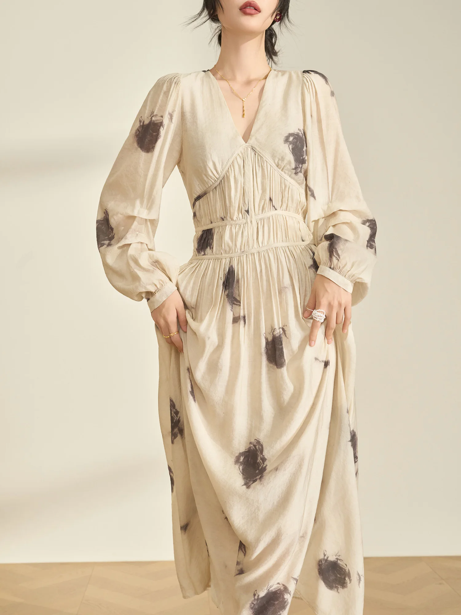 

Женская юбка-трапеция с длинным рукавом и принтом роз, приталенная, для повседневной носки, новая коллекция весна, модная.