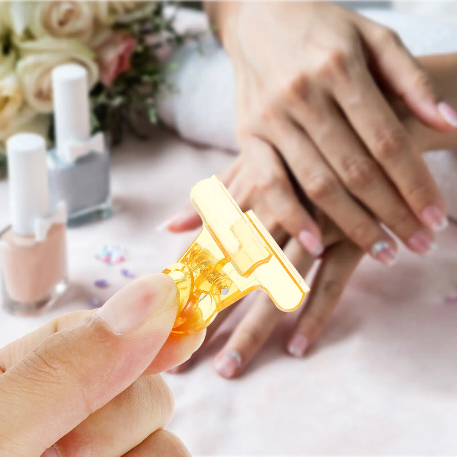 20pcs Extension Clamps Professional Manicure Retaining Clips For Salon Home Use Fine Material Lightweight Nail Art Tools Nail