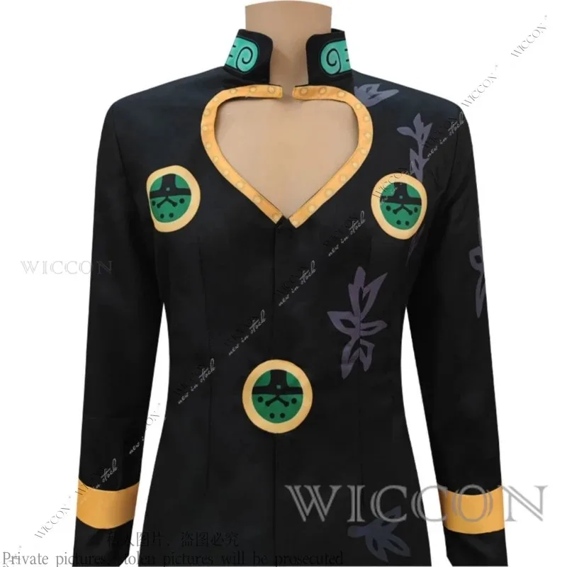 ss23 جيورنو جيوفانا جو أنيمي تأثيري جو زي البدلة رجل غريب شقراء شعر مستعار مجعد مغامرة الرياح جيورنو الذهب تجربة