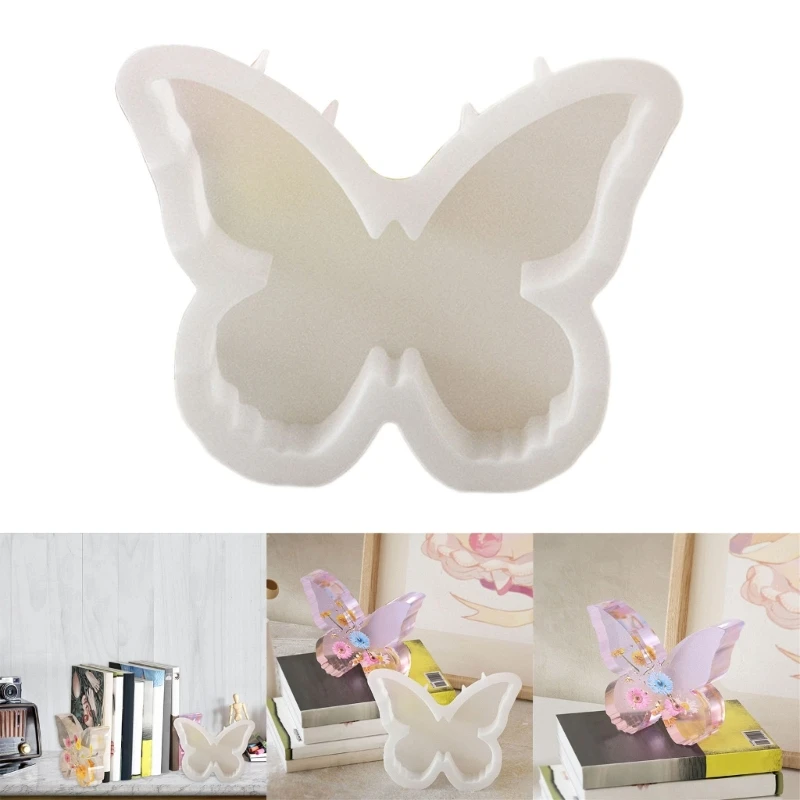 

DIY Handmade Bookshelf Butterfly Shape Book Stand Silicone Mold Desktop Ornament Book Support Bookend Epoxy Resin Casting Mould