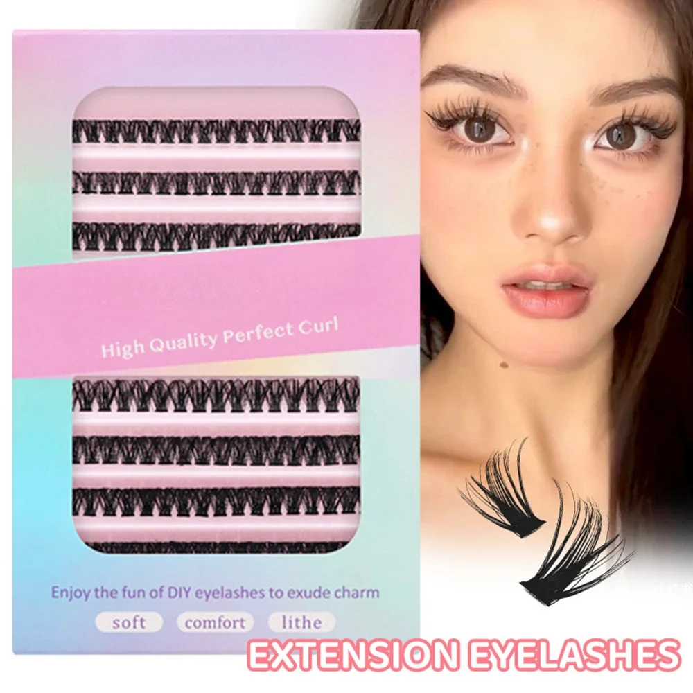 Flurry Ciglia Finte C/D Curl 8-16mm FAI DA TE Individuale Cluster Ciglia Naturale Sottile Spessa Estensione Strumenti di Trucco 30/60/80P