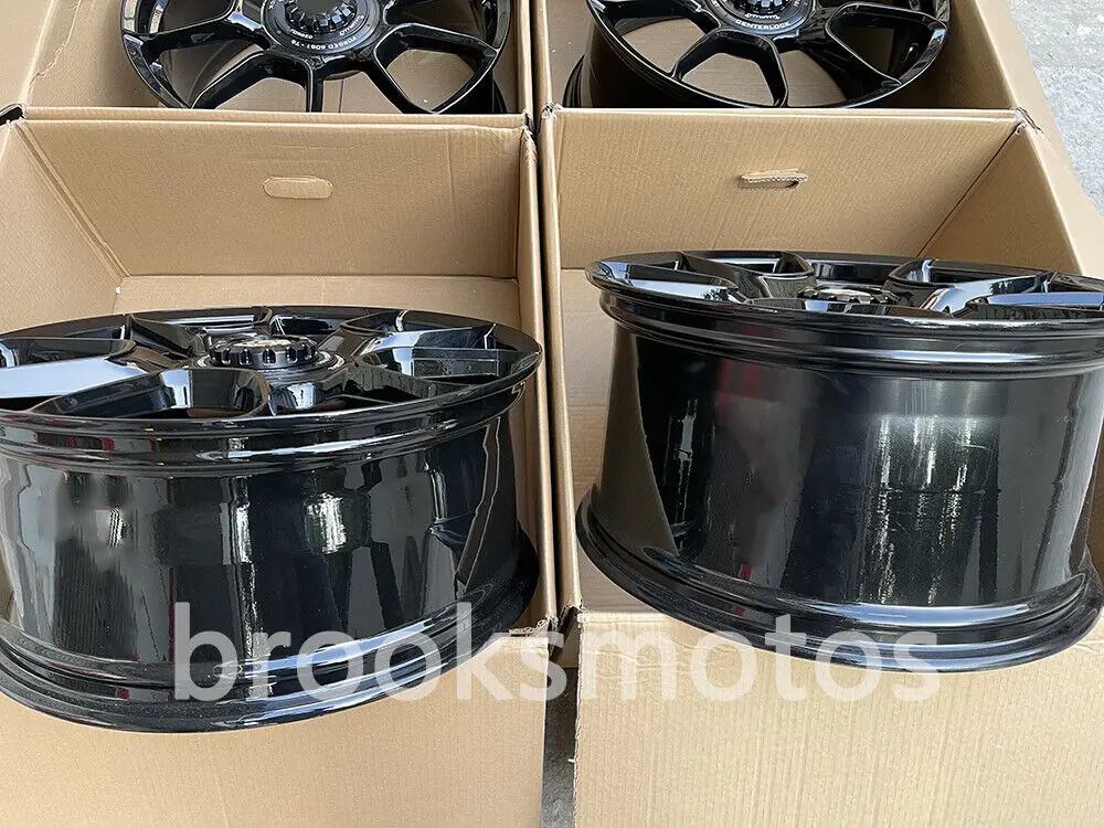 Cerchi PER RUOTE FORGATE NERO LUCIDO DA 21" NUOVI FIT 2010-2015 PORSCHE PANAMERA 970