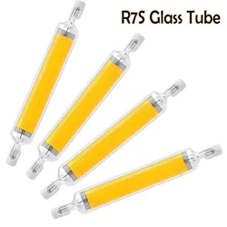 Ampoule à tube en verre LED COB, lampe à maïs, haute puissance, remplacement de la lumière halogène, AC 118 V, 110V, R7S, 78mm, 220mm, J118, J78