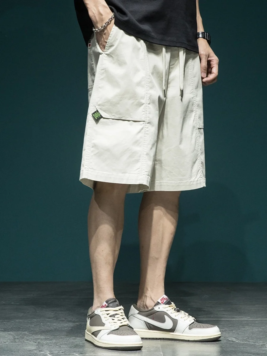 

American Sle Workwear ort Pants Men Summer Trendy Loose Thin Casual Versatile Sports Baskeall Five-Quarter Pants