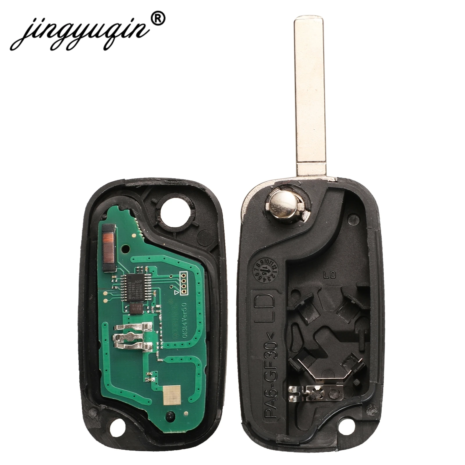 jingyuqin 433MHz ID46 pcf7961 3BTN Car Remote Key for Renault Scenic III Megane III Fluence 2009-2015 Master Kangoo CWTWB1G767