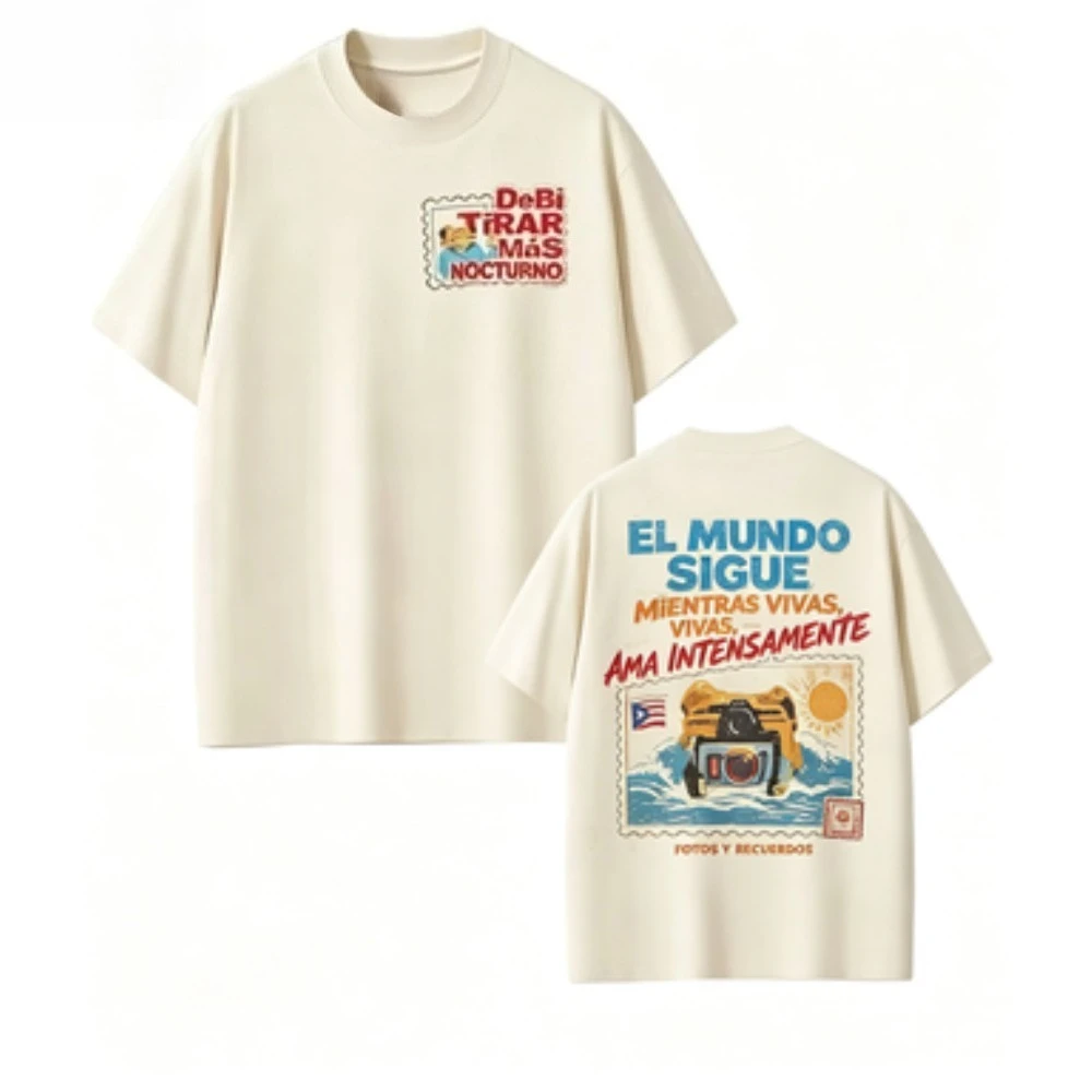 Vintage Latin Travel Slogan Camera Stamp Print T-Shirt,  Pure Cotton Streetwear Summer Short Sleeve Tee For Women