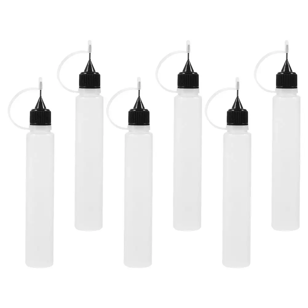 

6 Pcs Precision Tip Glue Bottles Squeezable Dropper Plastic Quilling Craft Tools Fine Needle Point Dispensing