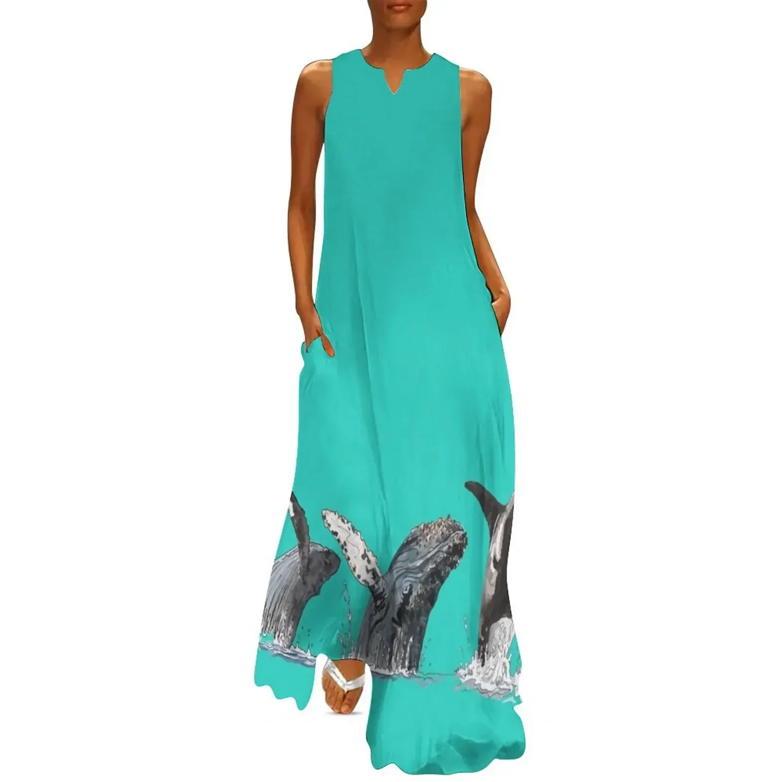 

Three Whale Line Up Long Dress woman dress beach outfits for women women formal occasion dresses dresses for women 2025 Dress