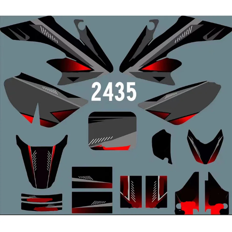 Custom Numbers Name CRF-50F Stickers graphics Backgrounds Decals For Honda CRF50 CRF50F 2004-2007 2008 2009 2010-2012 2013 2014