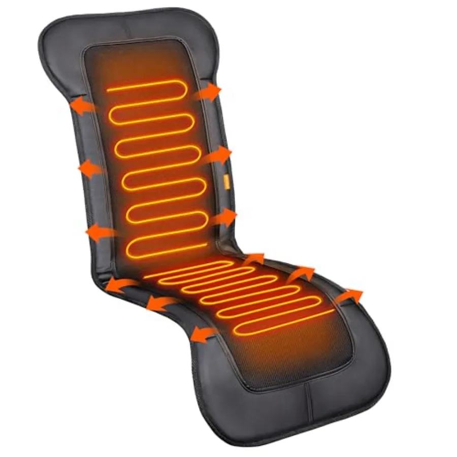 

Длинная подушка сиденья 47,2 дюйма с подогревом для спины и бедер. Чехлы на сиденья с подогревом в 2-х интенсивности. Черная сетчатая грелка для сидений из искусственной кожи.