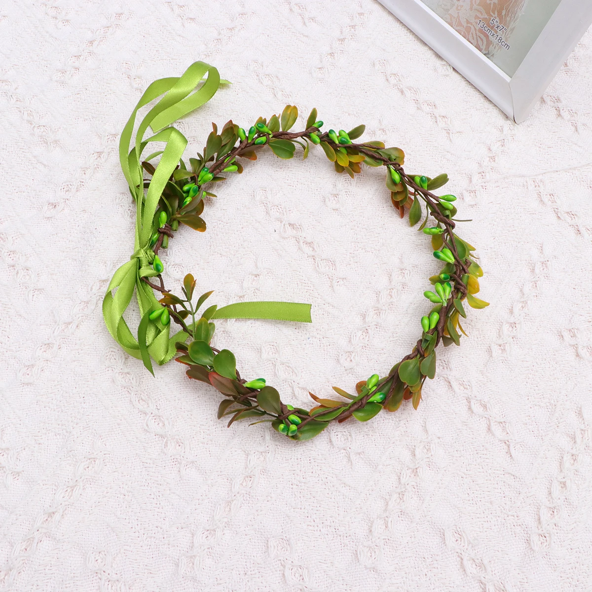 

2Pcs Hair Wreath Hoop Elegant Leaf Design Lightweight Wedding Party Accessories Prom Birthday Celebrations Garland Bandeau Woman