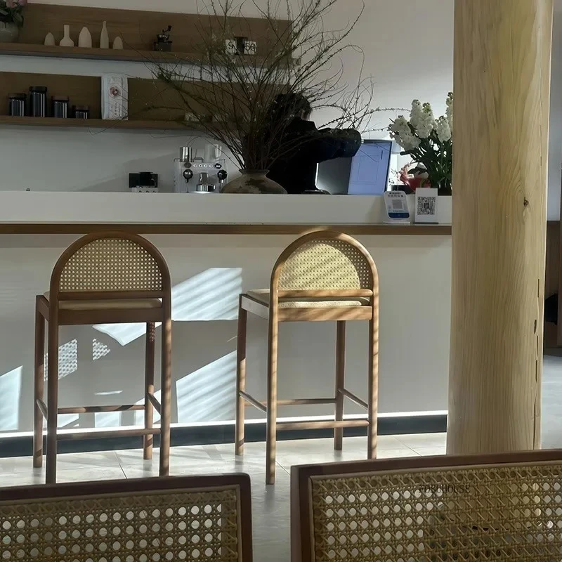 

Customizable Sedie da bar moderne e minimaliste in rattan intrecciato Sgabello da bar commerciale Mobili per la casa nordici Sga
