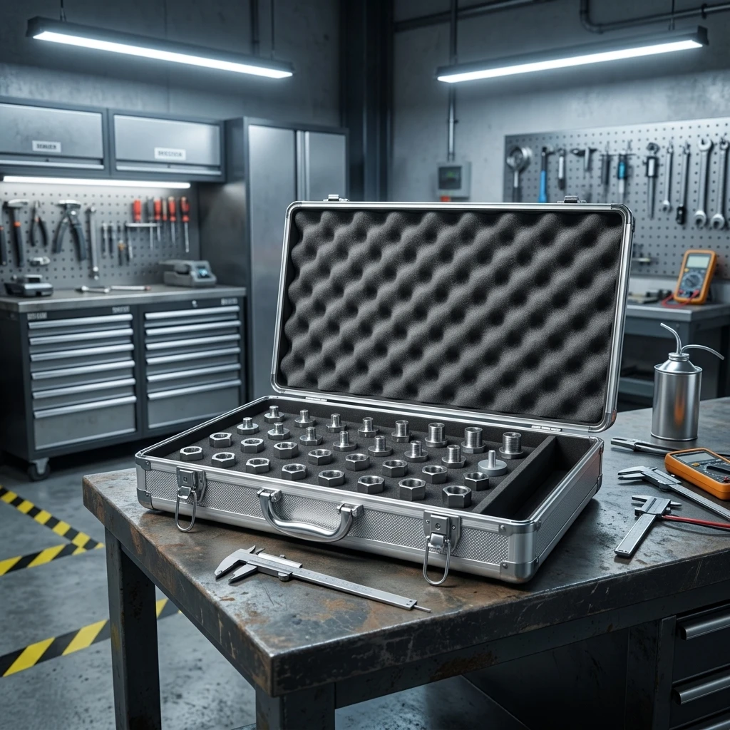 Комплект для калибровки давления M10-M20 G1/8-G1/2 NPT с 70 уплотнителями для полевого обслуживания и лабораторий