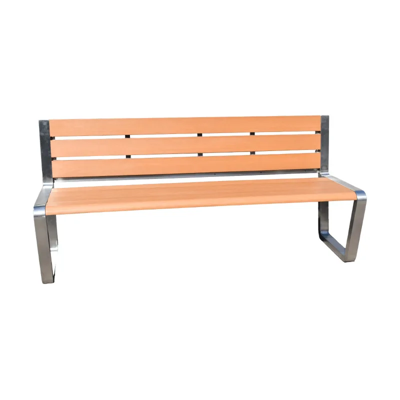

Stainless steel park chair outdoor bench courtyard community pineapple grid bench outdoor preservative wood plastic wood leisur
