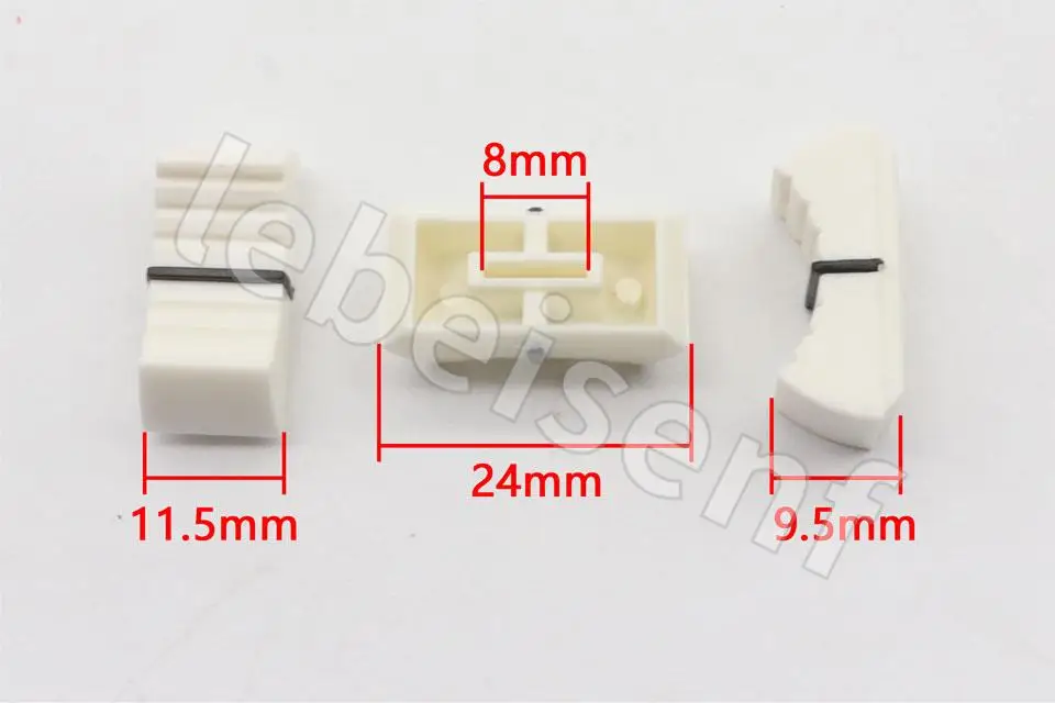 10pcs White Mixer Dimming table Straight Slip Potentiometer Fader Knob Cap / Push Button Cap 8mm Hole / Fader Cap white 8mm