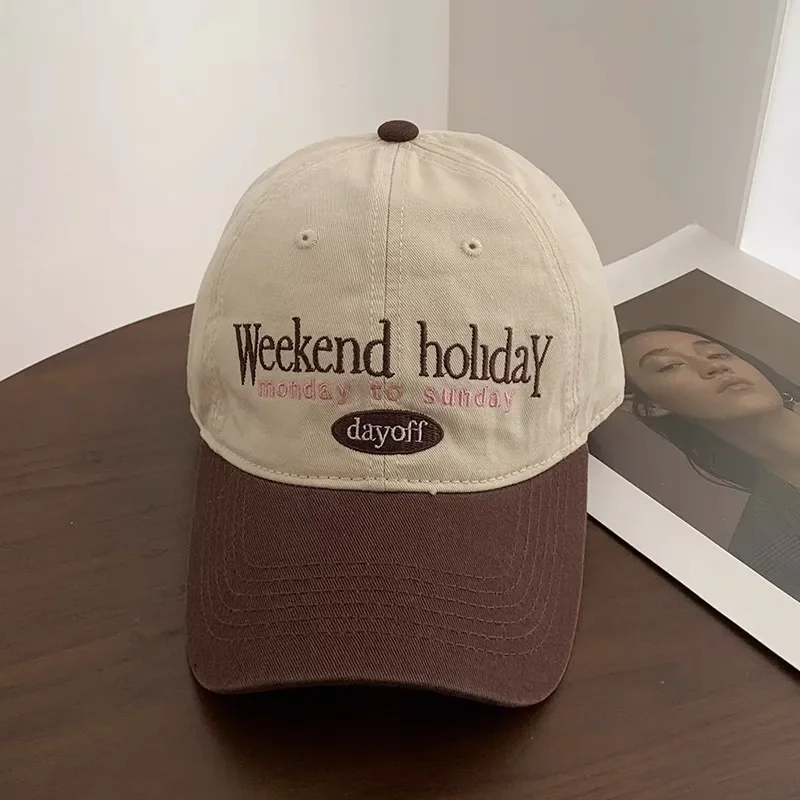 نمط المرأة قبعة بيسبول سليم الوجه الرجعية قبعة الشمس كتلة اللون لينة أعلى قابل للتعديل واسعة الحواف قبعة قبعة الشمس العصرية