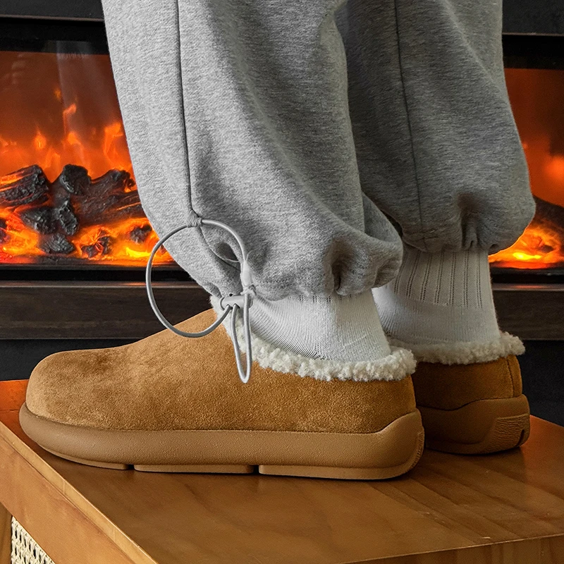 الشتاء الرجال سوليد المألوف المتسكعون الرجال عادية مريحة الدافئة الوجه العلوي مكتب أحذية زوجين أحذية أحجام 38-46 حذاء رجالي #5