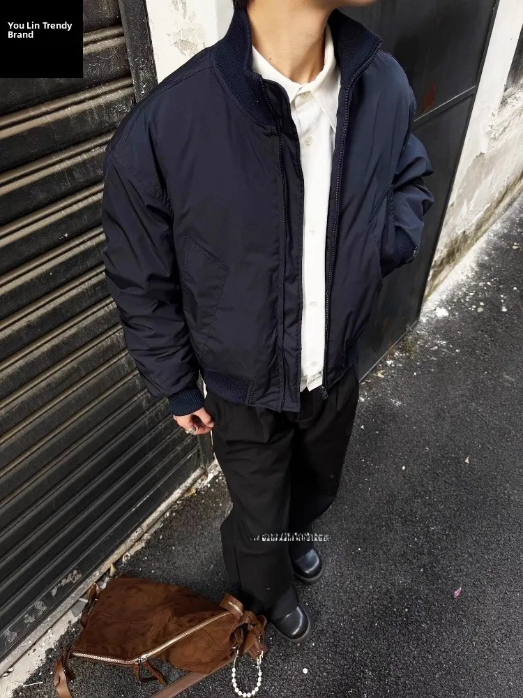 

Мужская зимняя теплая куртка-пилот Olive Een Ort с воротником-стойкой, из хлопка и полиэстера, повседневная, модная, молодежная