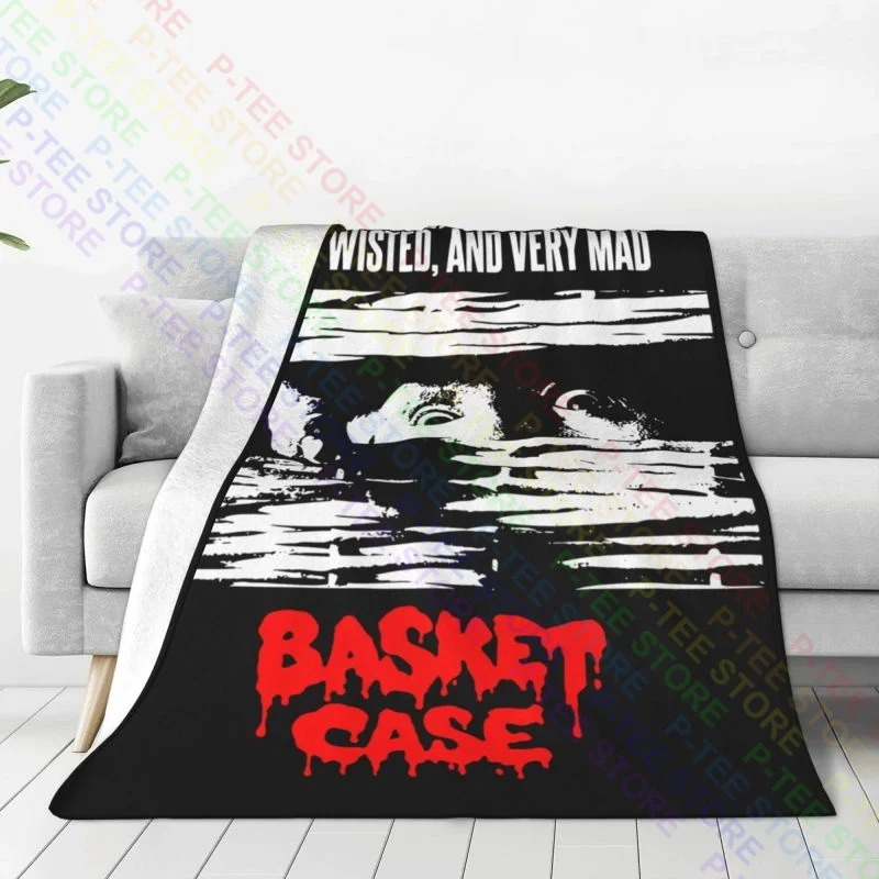 Basket Case F Henenlotter Movie Poster 1990 Blanket Sheet Bedspread Breathable Faux Fur Throw Sofa Decorative