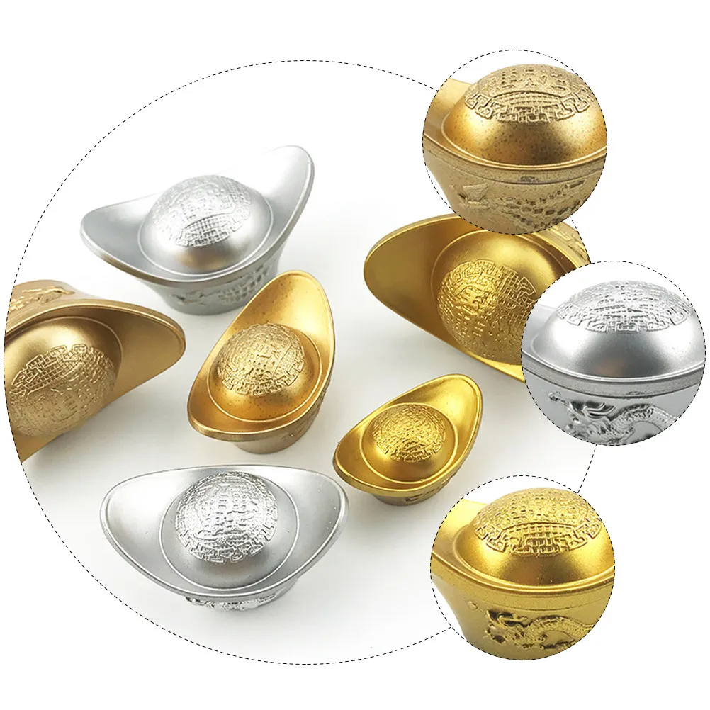 1set-simulated-gold-ingot-galvanized-hollow-decoration-light-plastic-kids-stage-performance-gift-reusable-fun-props