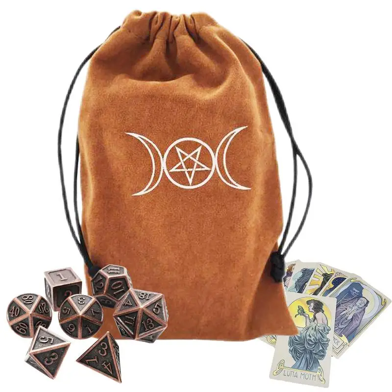 Tarot-Tasche Samt-Aufbewahrung tasche mit Kordel zug für Tarot-Enthusiasten Kleiner Samt beutel zur Aufbewahrung von Tarotkarten-Runen würfeln