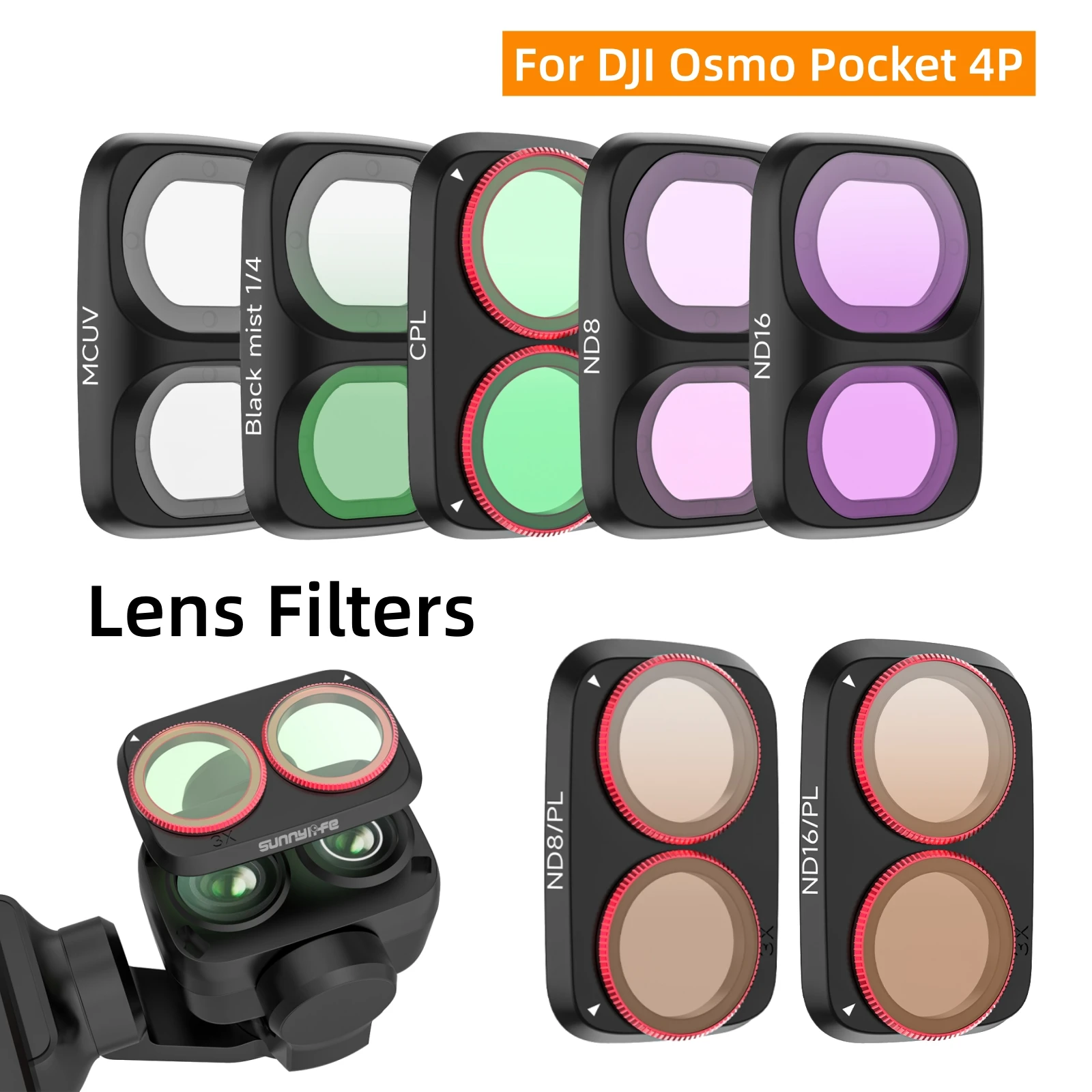 �y�Z�[�����zDJI Osmo Pocket 4P MCUV CPL�����Y�t�B���^�[�L�b�g DJI POCKET4P�p ND8 ND16 ND32 ND64 NDPL�t�B���^�[ �W���o���v���e�N�^�[�A�N�Z�T���[