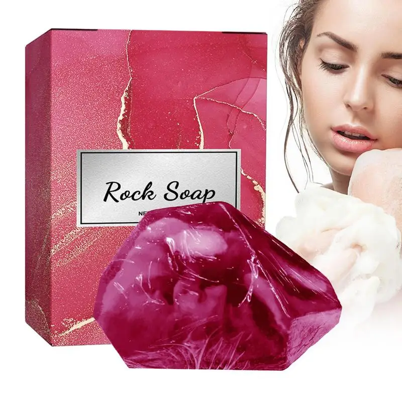 100g rock soapbar Body Whitening Soap Skin Bleaching Brighten Body Scrub Soap sea salt,lavender,rose,vanilla,peony,lily soap