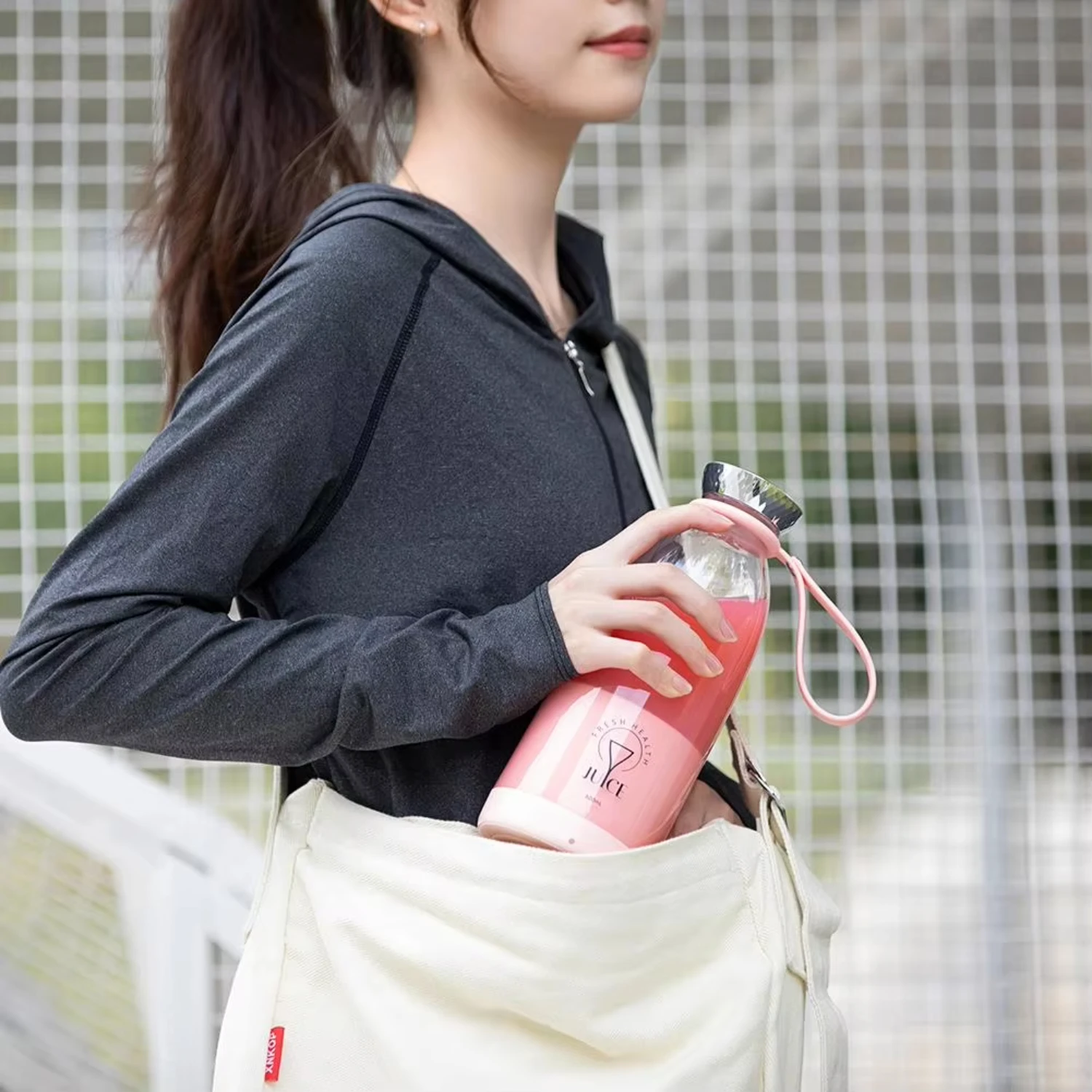 Frullatore portatile 500ml Ricaricabile Spremiagrumi Macchina Frullatore personale per succo fresco Frullato Tazza Frullatore per frutta