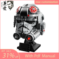 730pcs Moc-75429 Star Battle AT-AT Driver Helmet Model Building Blocks Bricks Diy Creative Assembly Educational Toys Kid Gift
