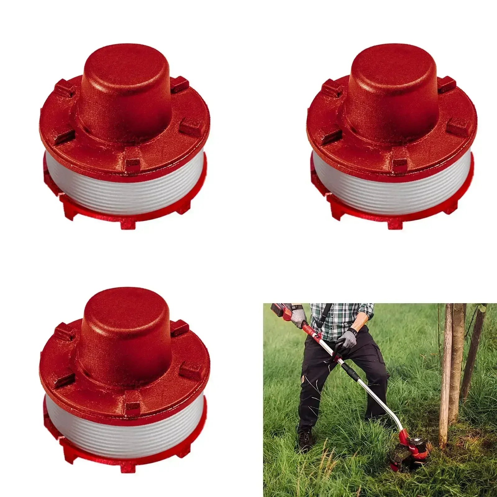 3pcs Grass Trimmer Line Spool Replacement For Einhell GE-CT 36/30 Li E SOLO,AGILLO 36/255 BL,AGILLO 18/200 Brush Mower Accessory