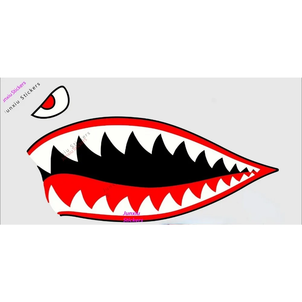 

Креативные наклейки Летающие тигры, акулы, зубы, искусственная корона, WW2, виниловые наклейки, наклейки для мотоцикла, аксессуары KK10cm