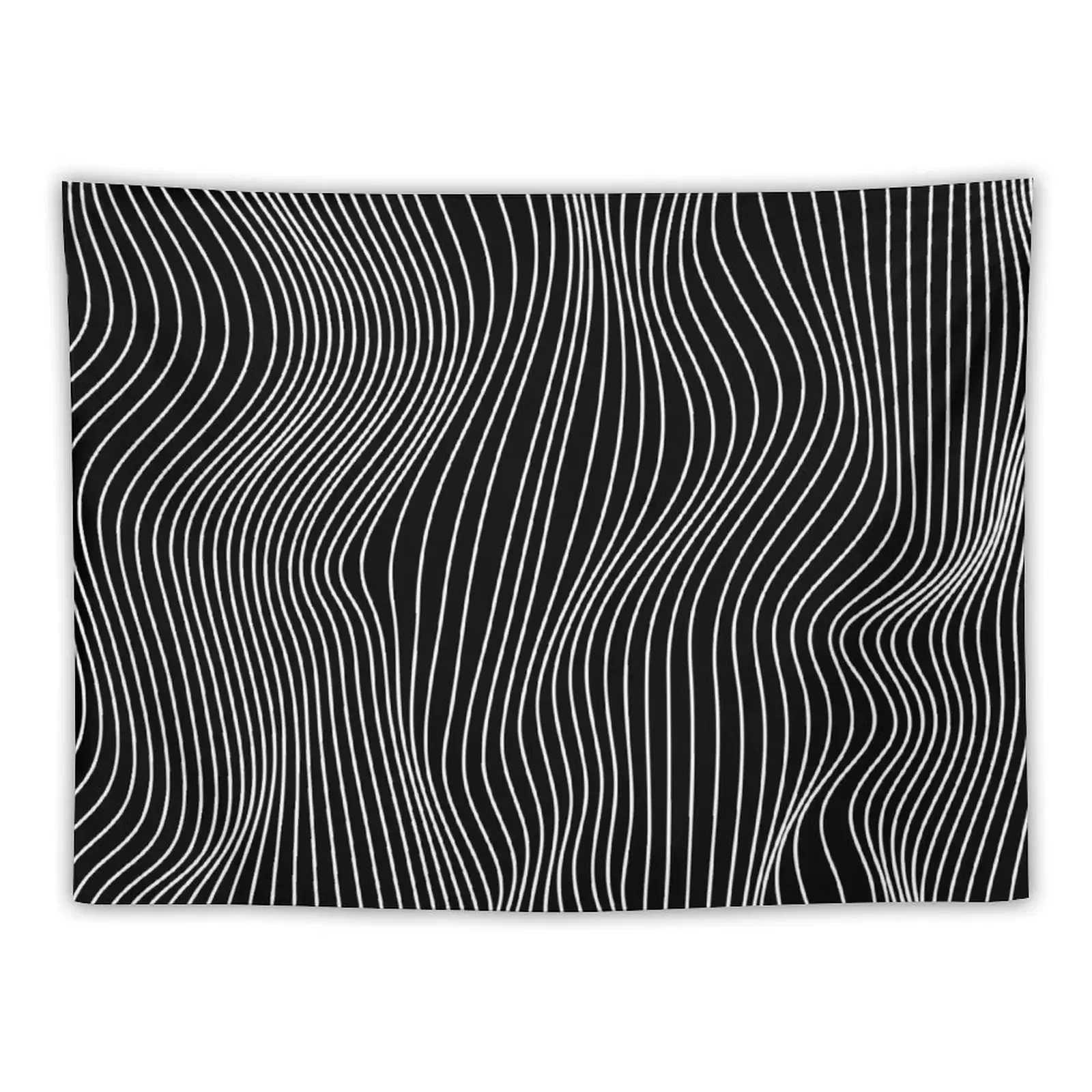 Optical Illusion Minimal Lines Tapestry Room Decoration Korean Style Bathroom Decor Tapestry