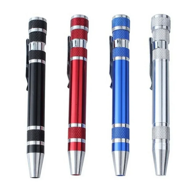 1SET 8-in-1 Multitool Pen Screwdriver Mini Set Handy Portable Magnetic Tool for Repairing And Installing