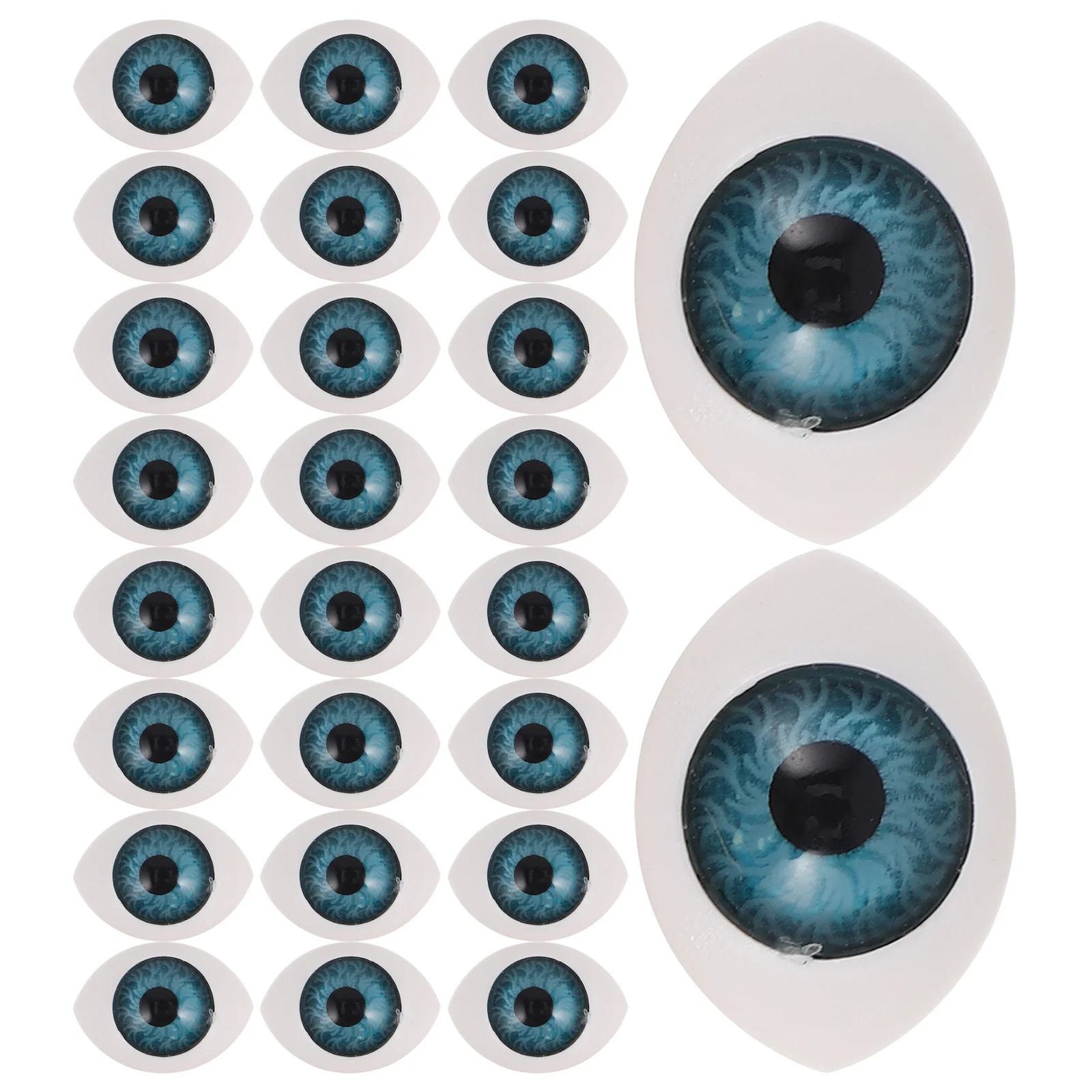 

100Pcs Realistic Oval Resin Craft Eyes Glossy Semi Spherical Shape for DIY Stuffed Animals Handmade Eyeballs Fun Resin Eyes