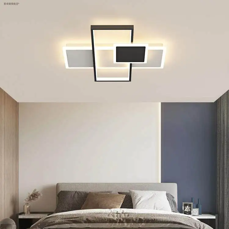 

Creative Geometry Living Room Lamp Modern Minimalist Hall Master Light Grand Ceiling Light New Ultra Thin Room Bedroom Fixture