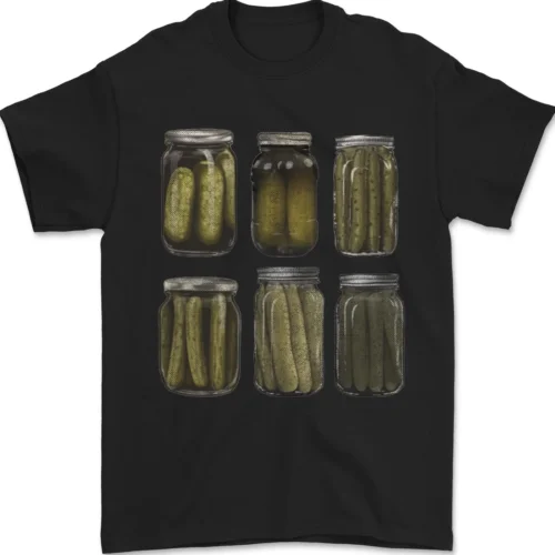 Pickle Jars Gurkins Cucumber Mens T-Shirt 100% Cotton