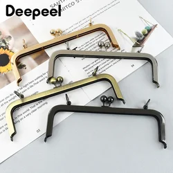 Deepeel 1-5Pcs 20/25cm Purse Frame Kiss Clasp Metal Square Smooth Handles for Bag DIY Sewing Brackets Screw Wallet Accessories